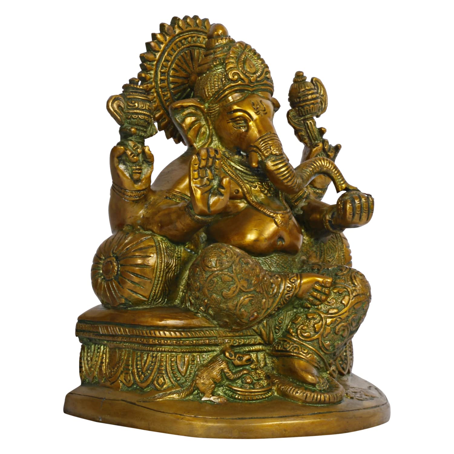 Brass Ganesh ganpathi vinayak murti Statue Idol for Home décor/Temple/Gift Item