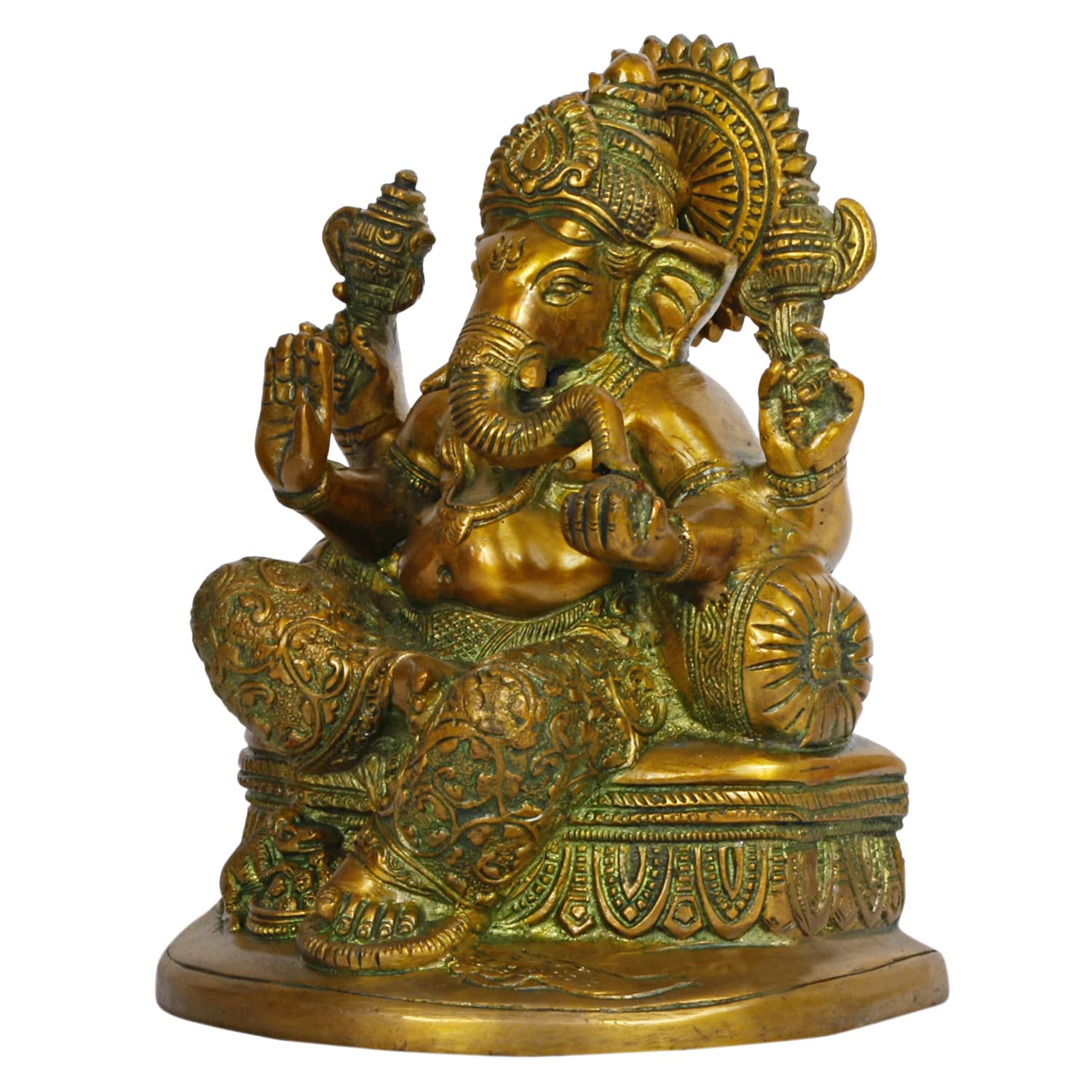 Brass Ganesh ganpathi vinayak murti Statue Idol for Home décor/Temple/Gift Item