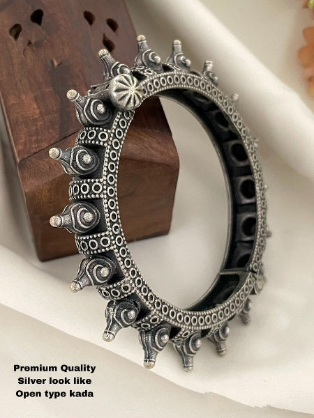 oxidized bangle kada bracelet set of 2 pieces gift for her