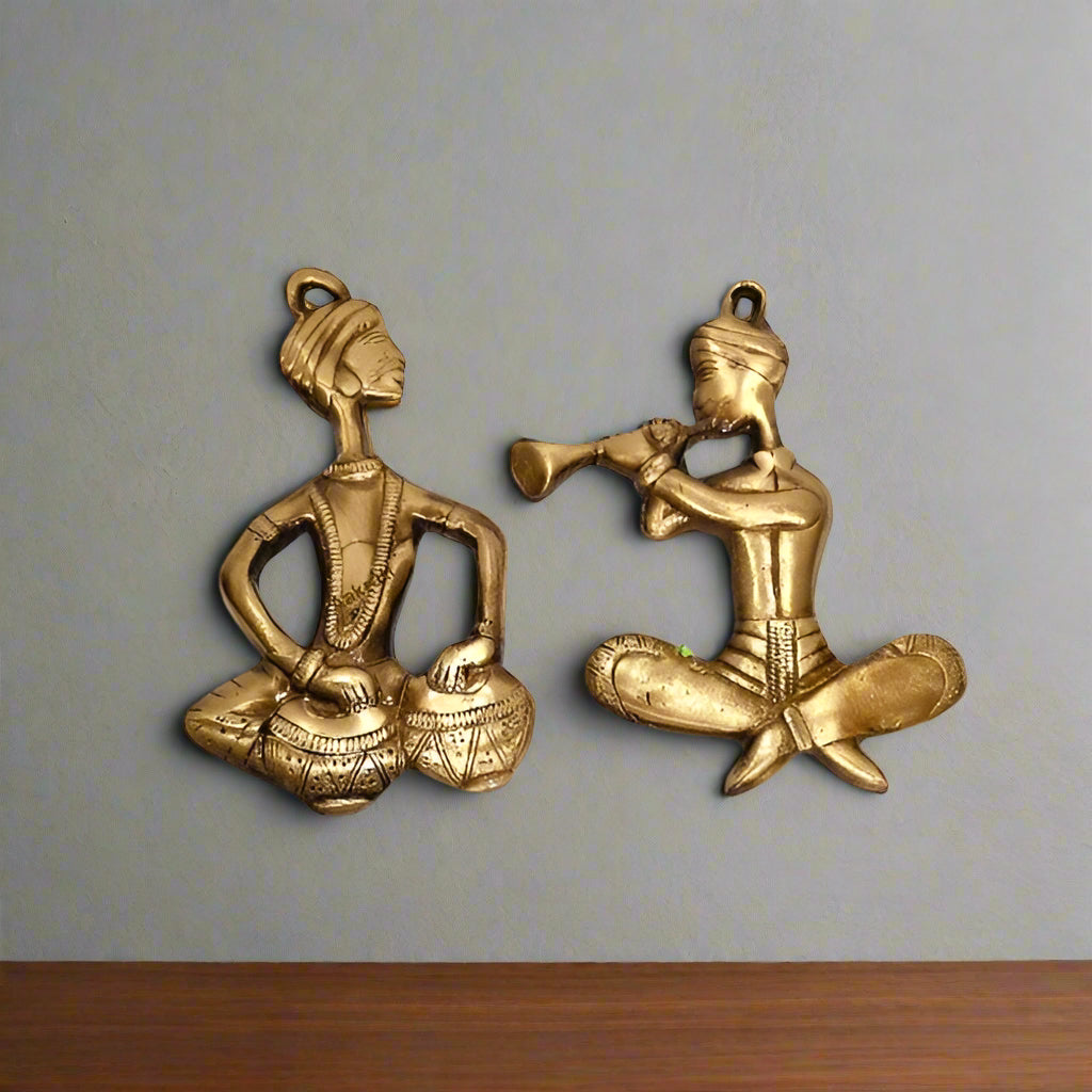 Brass Musical Set of 2 Wall Hanging for Home décor/Office/Gift Item