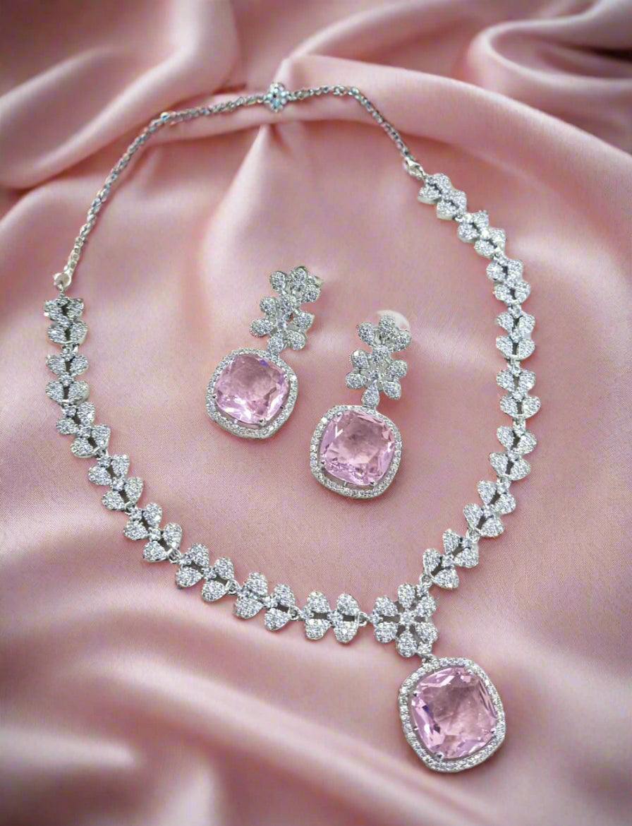 artificial necklace with matching earrings for women on occasion of diwali/ anniversary/ wedding