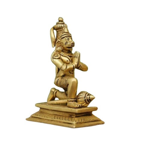 Brass ram Darbar Statue 12"" Lord Hanuman, Ramji, Sita, Lakshman for Temple, Weight : 8 kg, Golden