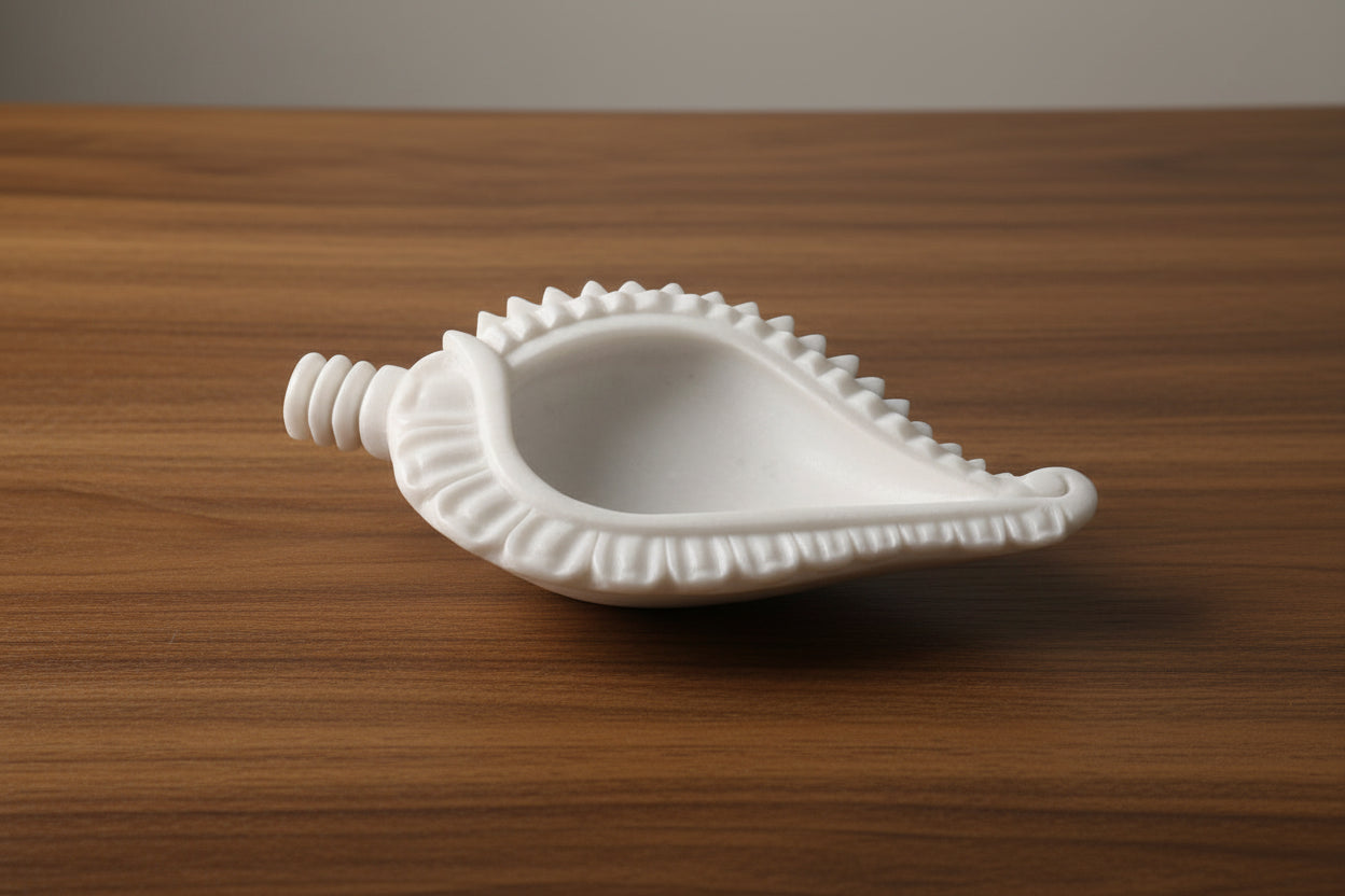 Marble shankh Shape urli Design urli/Snacks Platter/Sweet Platter Home Decor