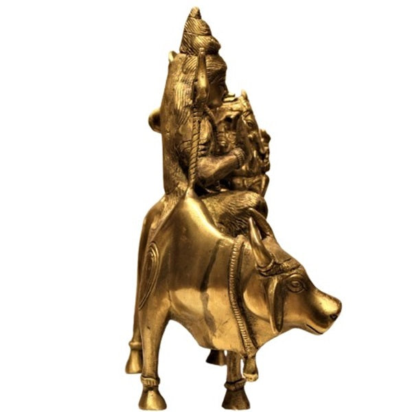 Shiv Family/Parivar on Nandi Bull Statue/Idol/Home Decor/Gift Item/Statue for Temple