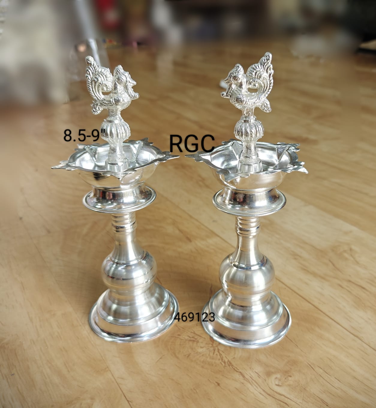 German Silver Peacock Diya Oil lamp for Diwali/Housewarming Pooja/ Home décor/ Gift Item