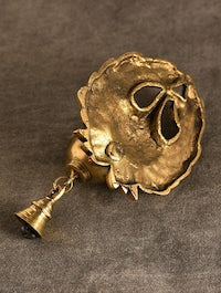 brass peacock wall hanging with diya and bell home decor/ gift item, Golden