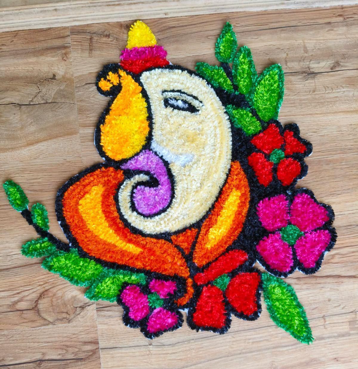 ganesh rangoli mats for home décor/ diwali/ gift item