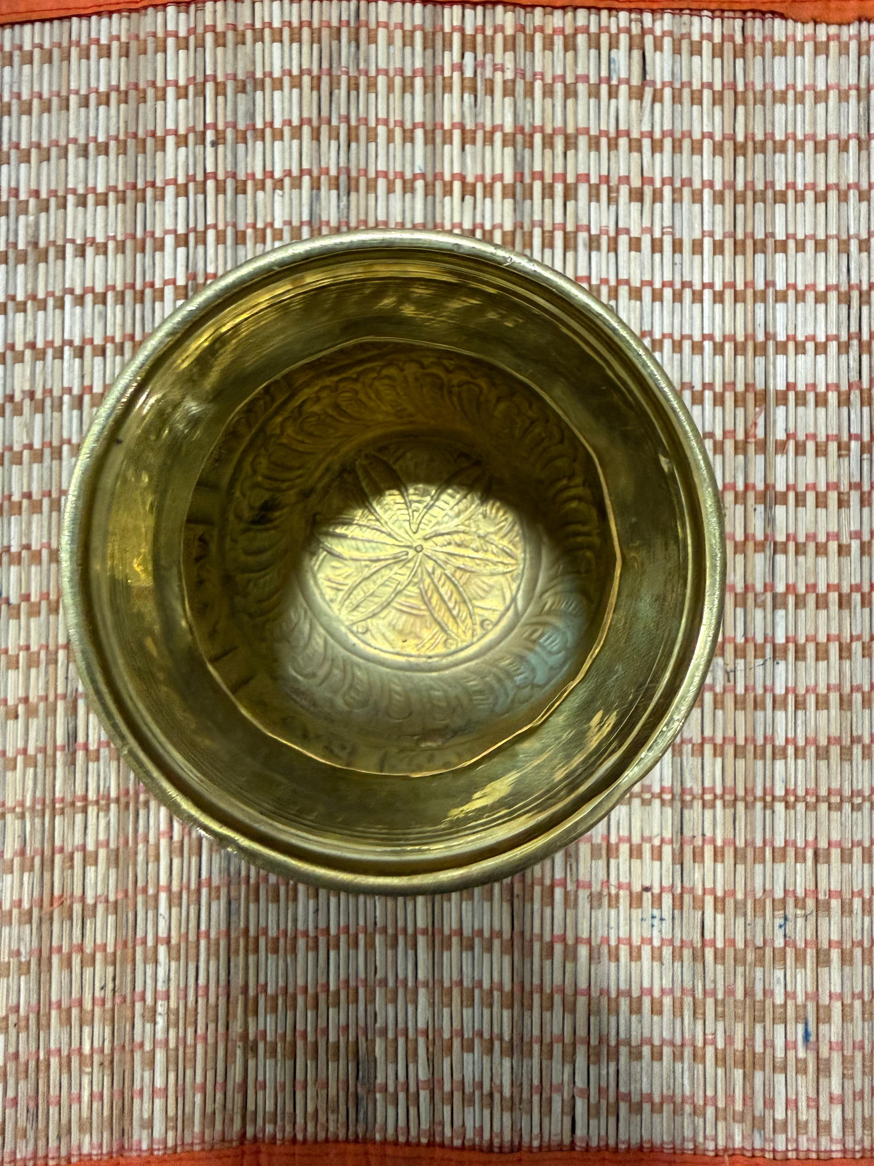 brass antique finish asthalakshmi kalash 4" for diwali pooja