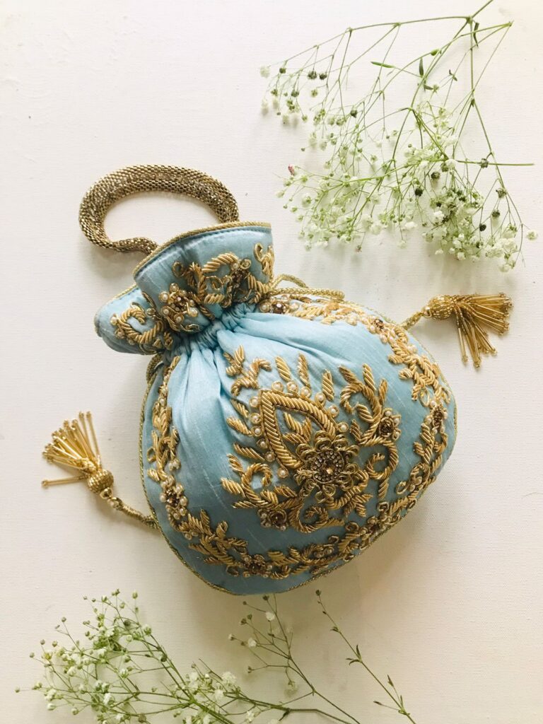 beautiful handmade embroided set of 10 colorful potli set give away gift items