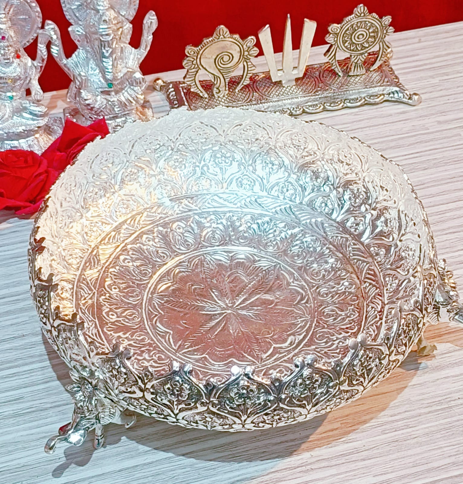 German silver new elephant URLI bowl