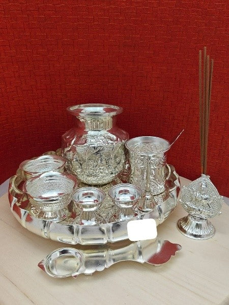 German silver pooja thali set