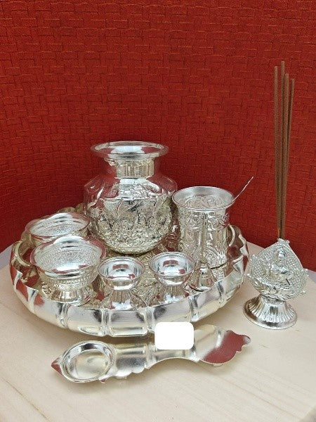 German silver pooja thali set