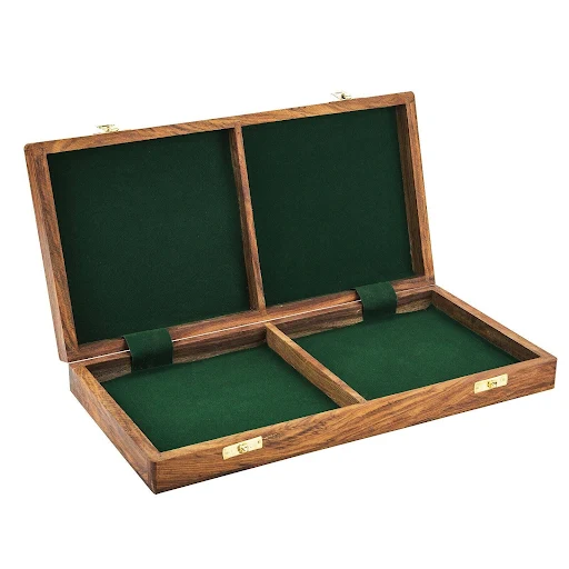 wooden chess board with brass and copper coins for home décor/ gift item