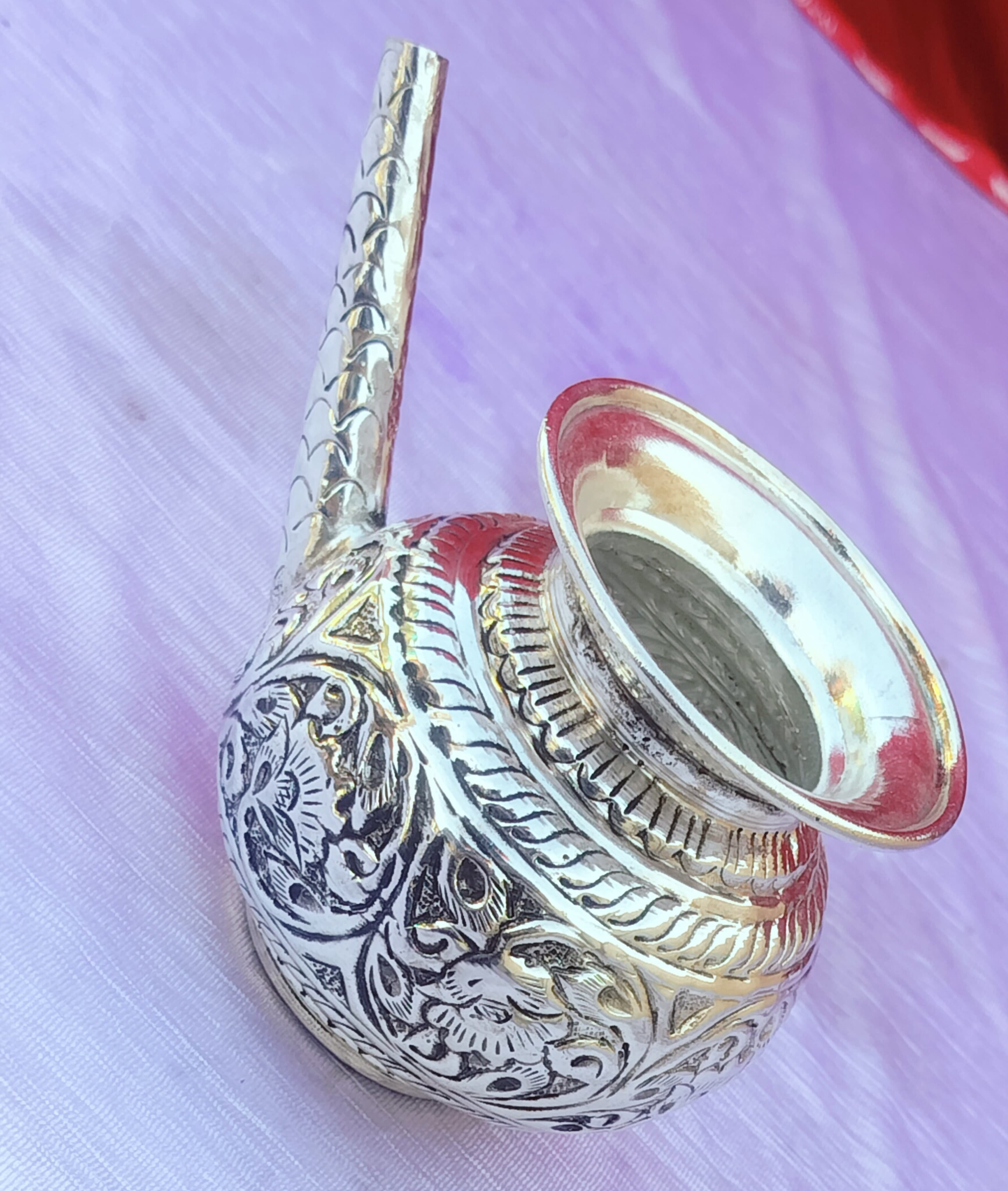 German Silver Antique Round kalasha