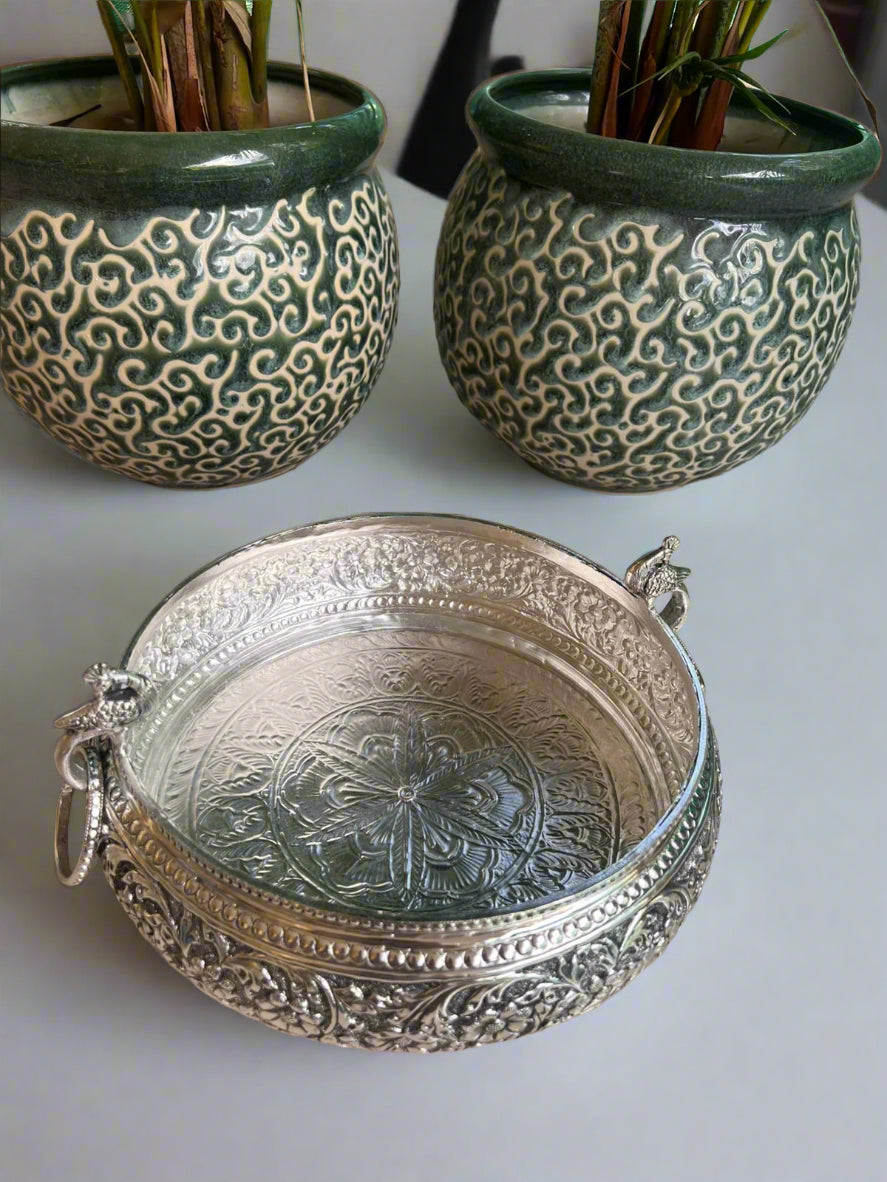 German silver  with rings on both side urli