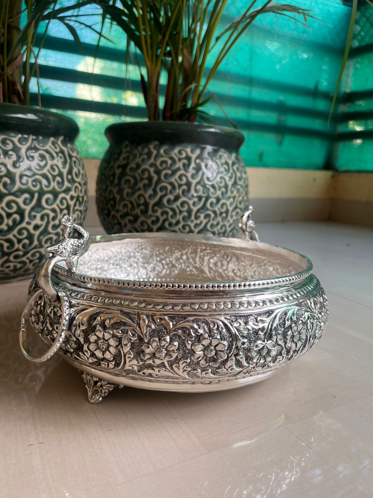 German silver  with rings on both side urli