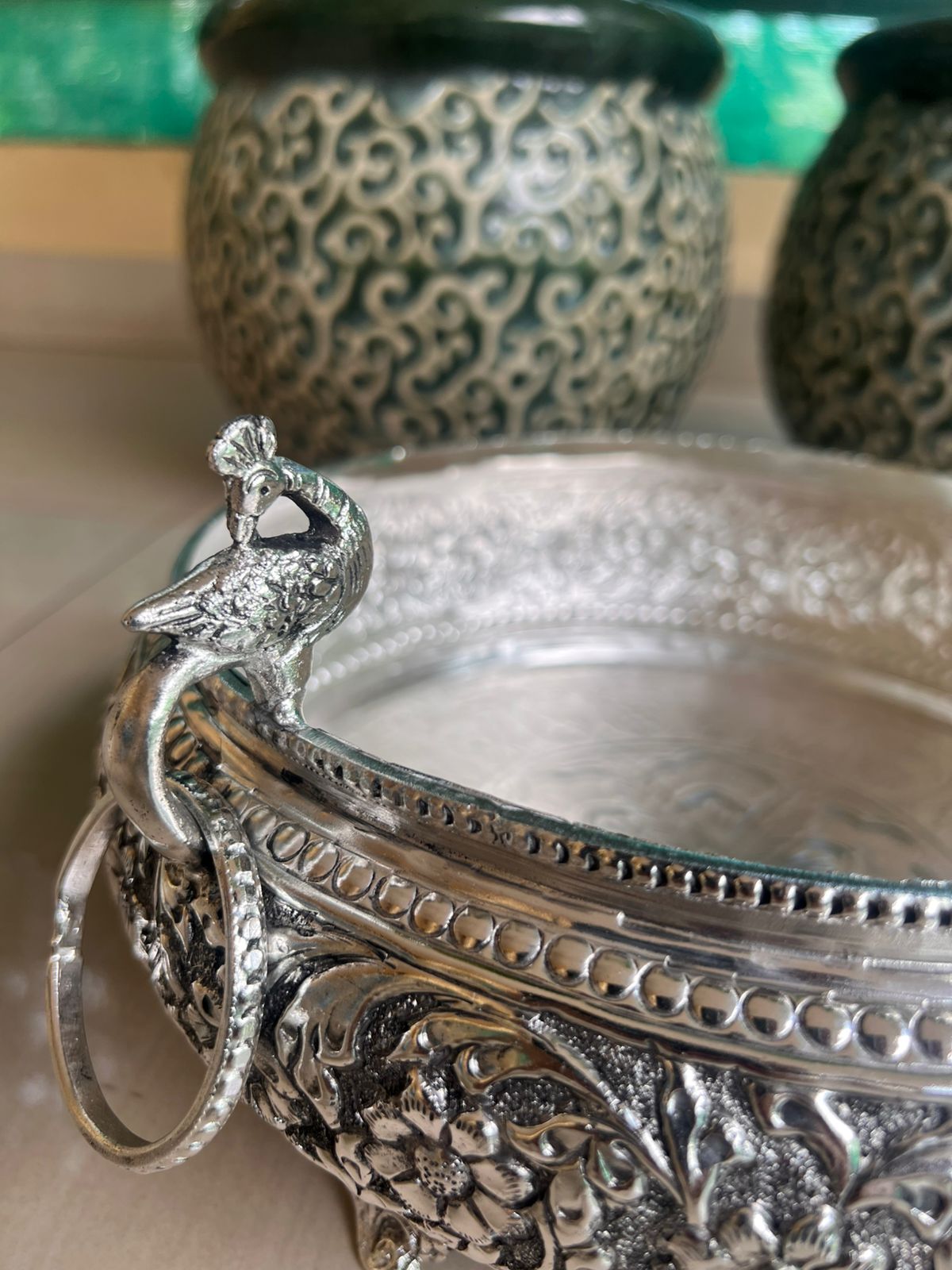 German silver  with rings on both side urli