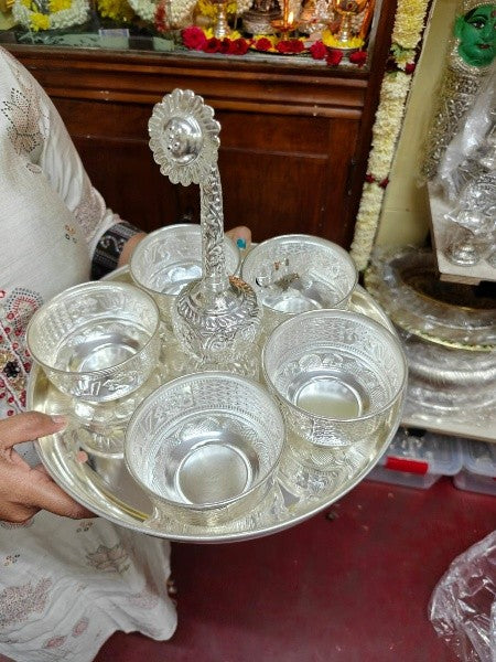 German silver pooja set/ welcoming set