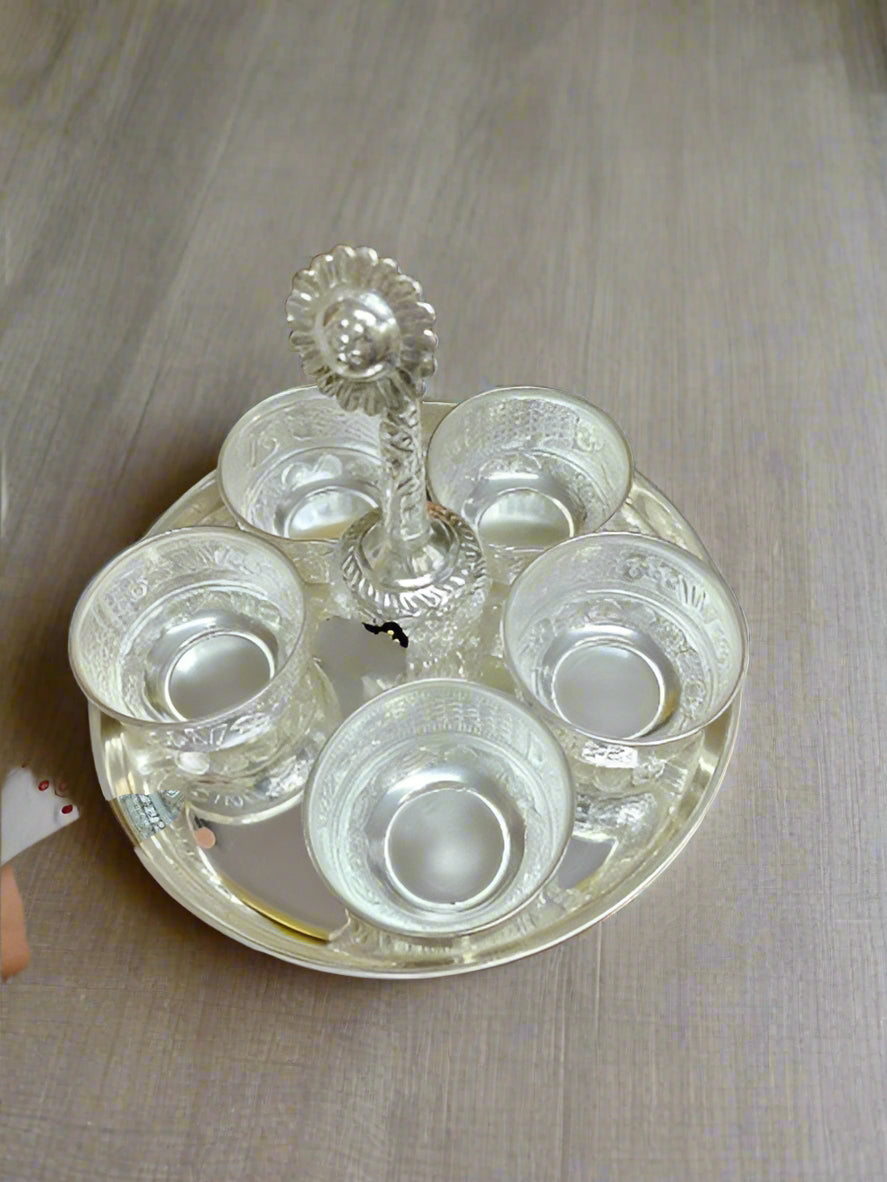 German silver pooja set/ welcoming set