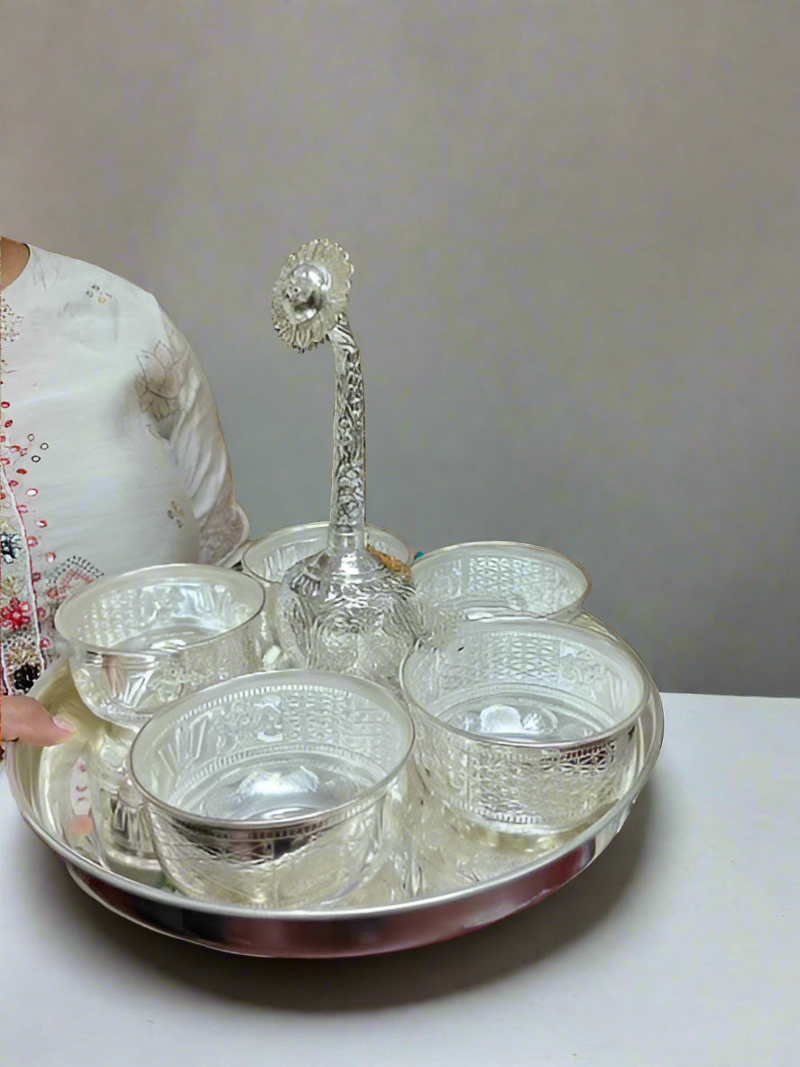 German silver pooja set/ welcoming set