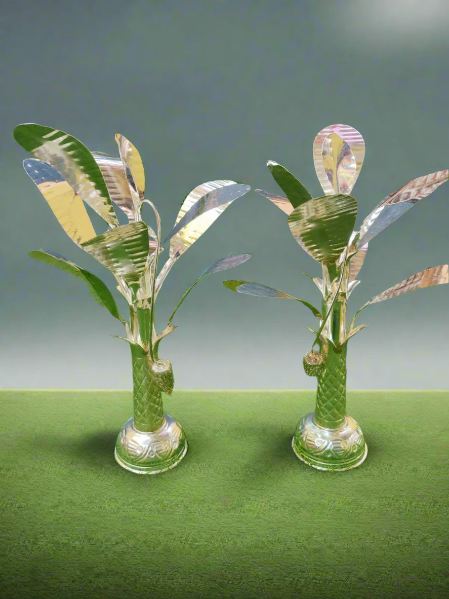 German silver Banana tree pair
