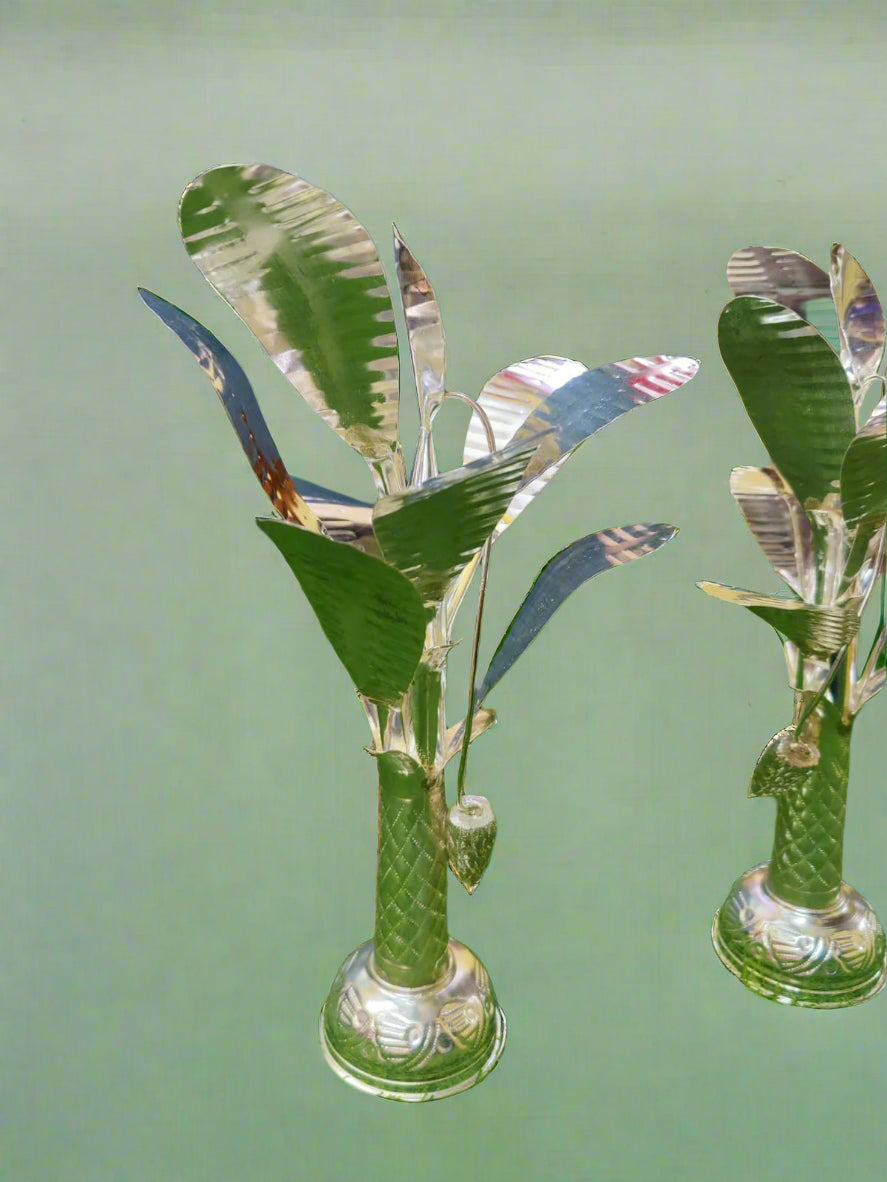 German silver Banana tree pair