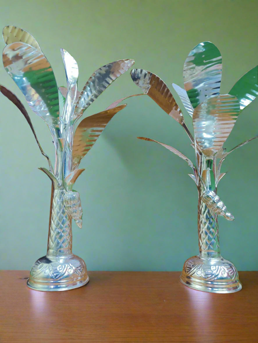 German silver Banana tree pair