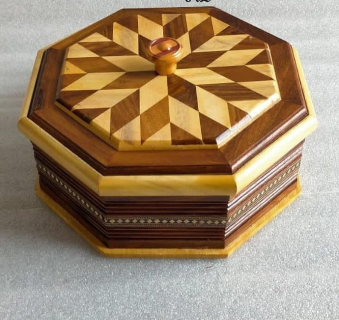 Wood Casserole with Steel or Chapatti Box for Keeping them Hot with steel/gift