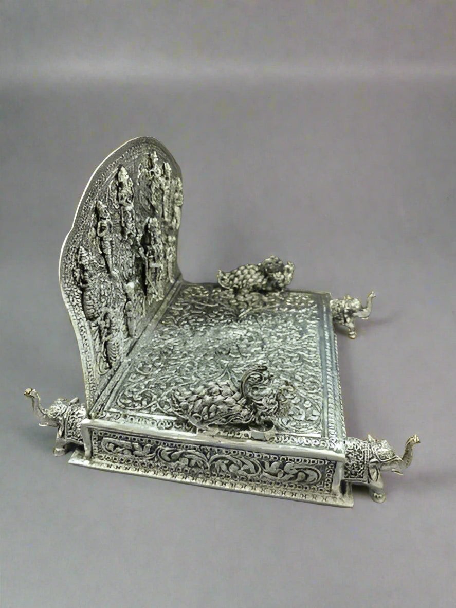 pure silver plated Vishnu das avatar sing Hasan with 4 elephants