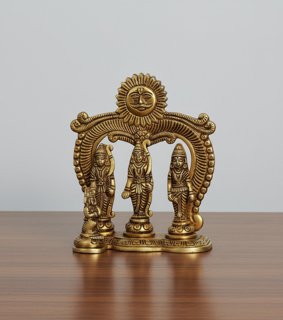 brass ram darbar for home temple/ gift item