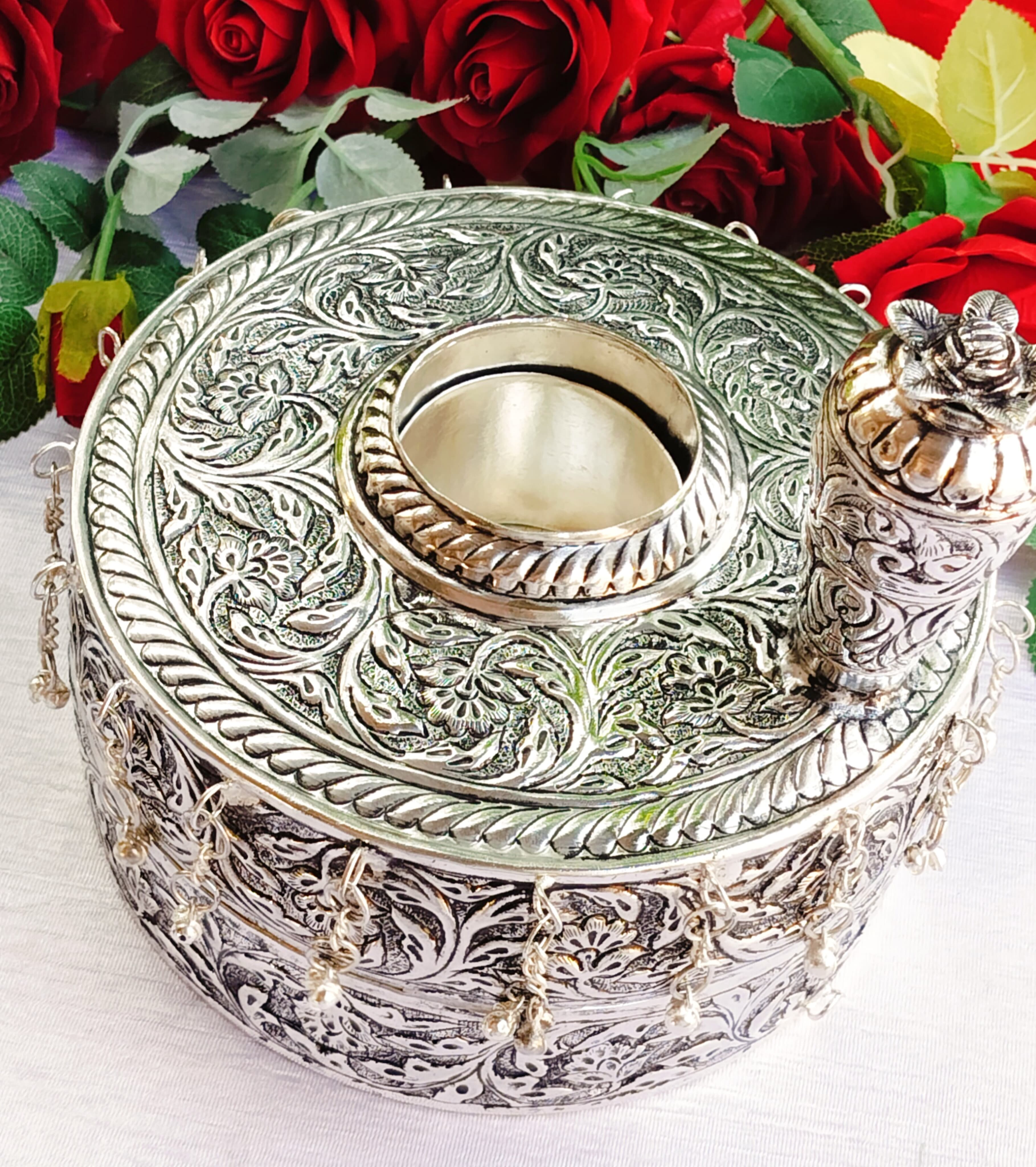 German Silver Antique Finish tiragali//Hand Grinder