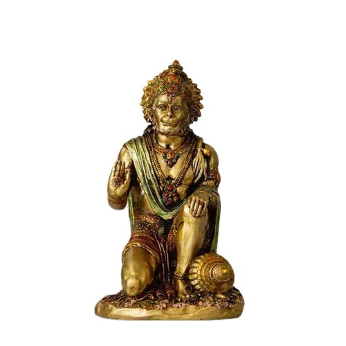 Resin with Metallic Finish Hanuman Statue for Home Decor/Home Temple/Gift Item
