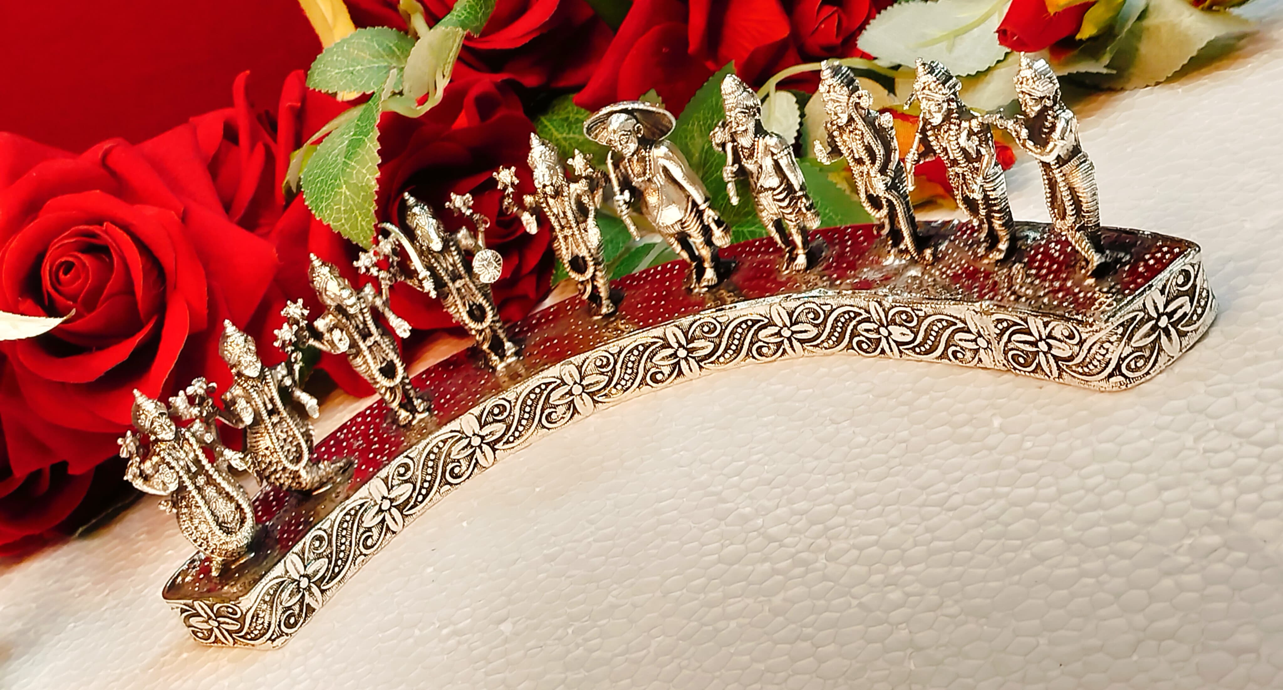German Silver Antique Finish Vishnu DASHAVATAR Set for House Warming/Festival