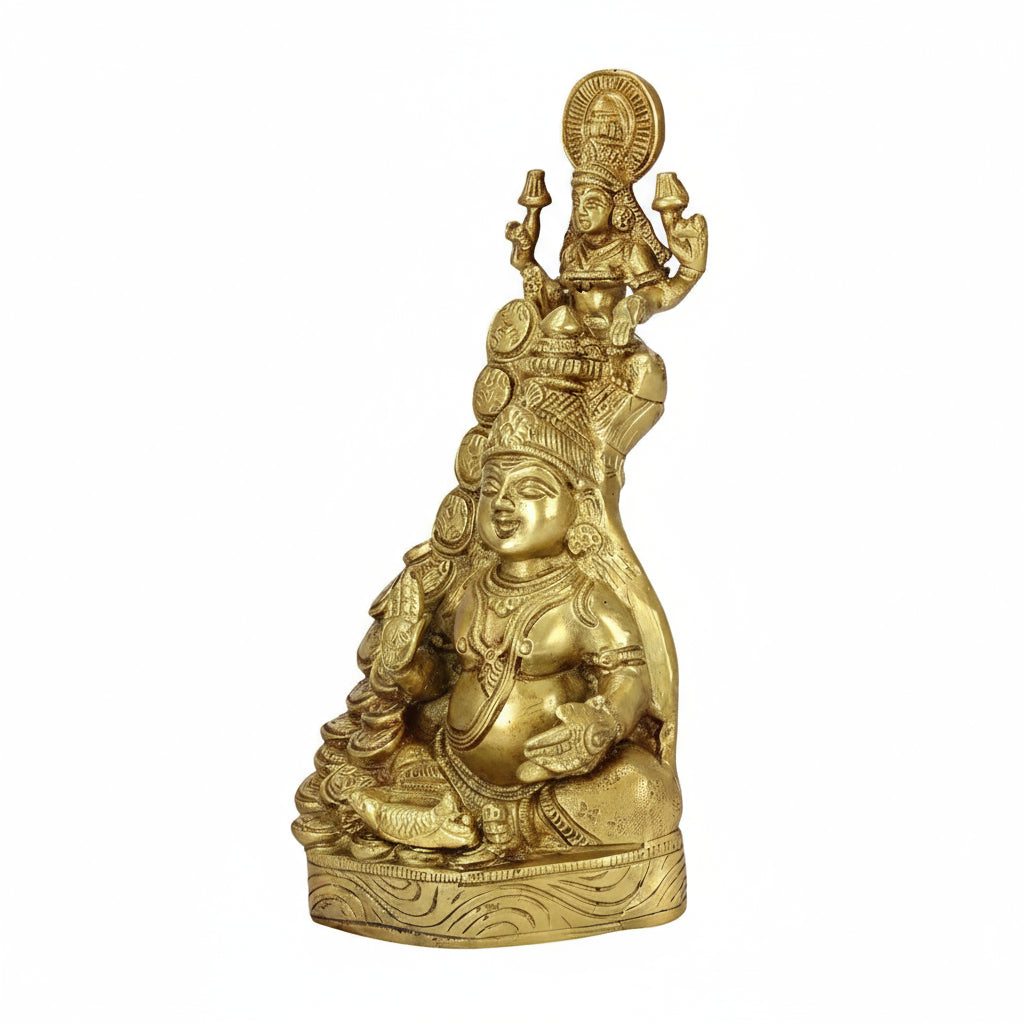 brass kuber statue with lakshmi for home temple/ diwali pooja/ gift item