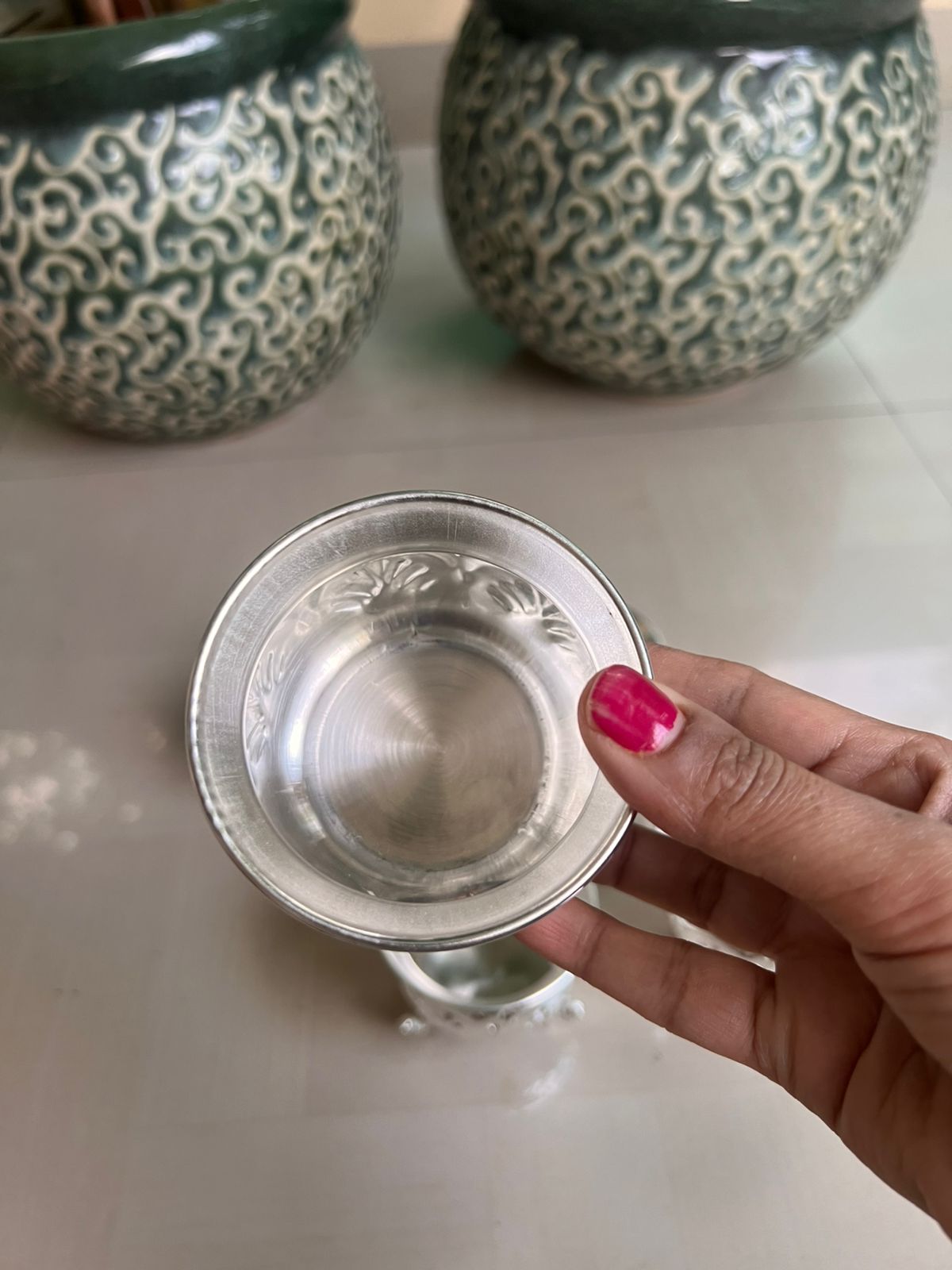 german silver set of 10 elephant legs bowls for pooja/ snacks/ gift item.