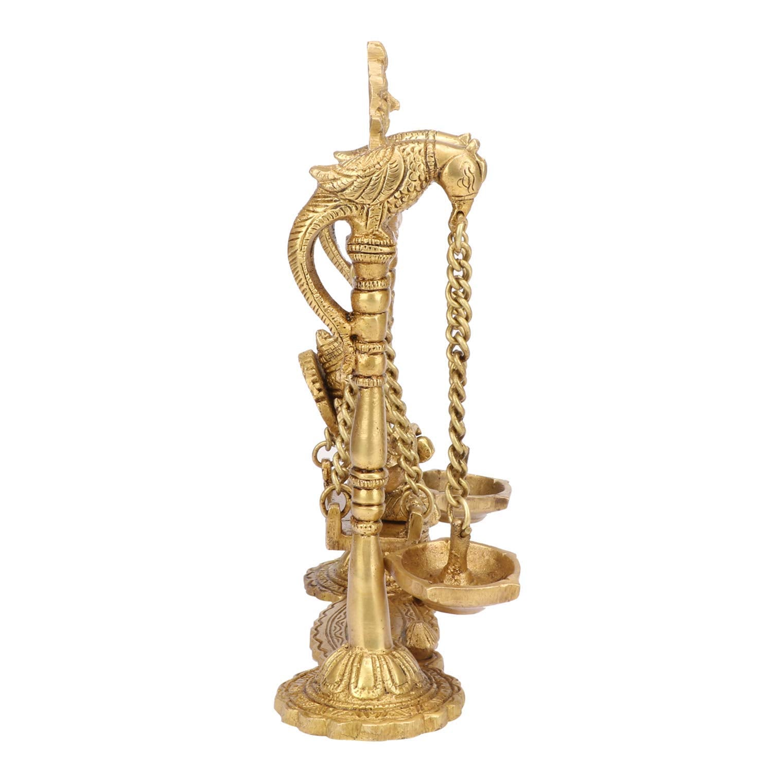 Brass Ganesh jhula with Diya Home Decor/Home Temple/Gift Item, Gold