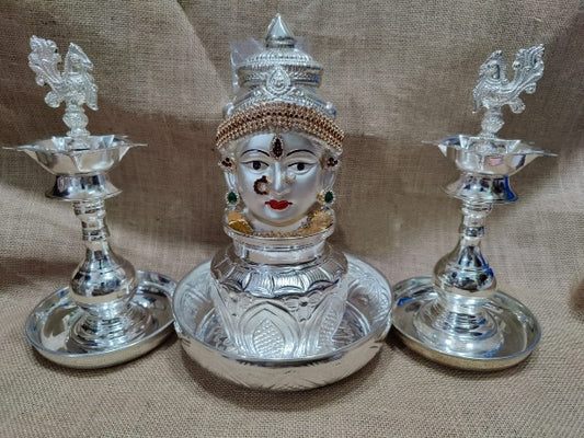 pure German silver Pooja combo for vara lakshmi pooja/ diwali/housewarming