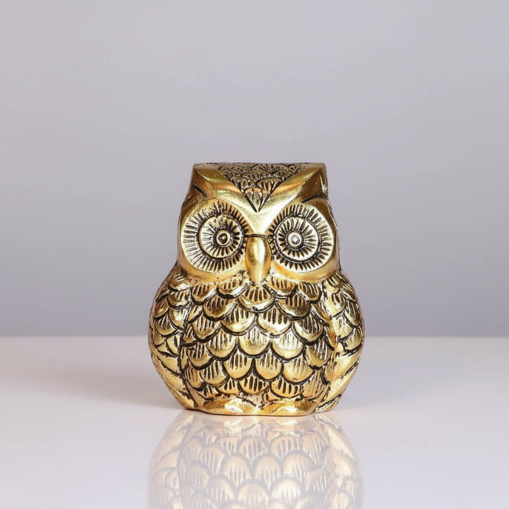 3" Handcrafted Wisdom Totem owl for Home Décor & Vastu Blessing