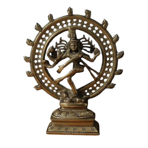 Brass Nataraja Dancing Shiva Statue Idol for Home Decor/Gift Item,