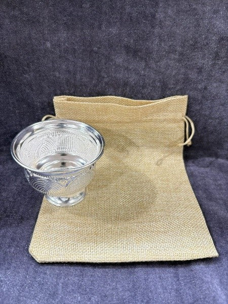 german silver set of 10 bowls with bags give away gift/ home/ snacks bowl