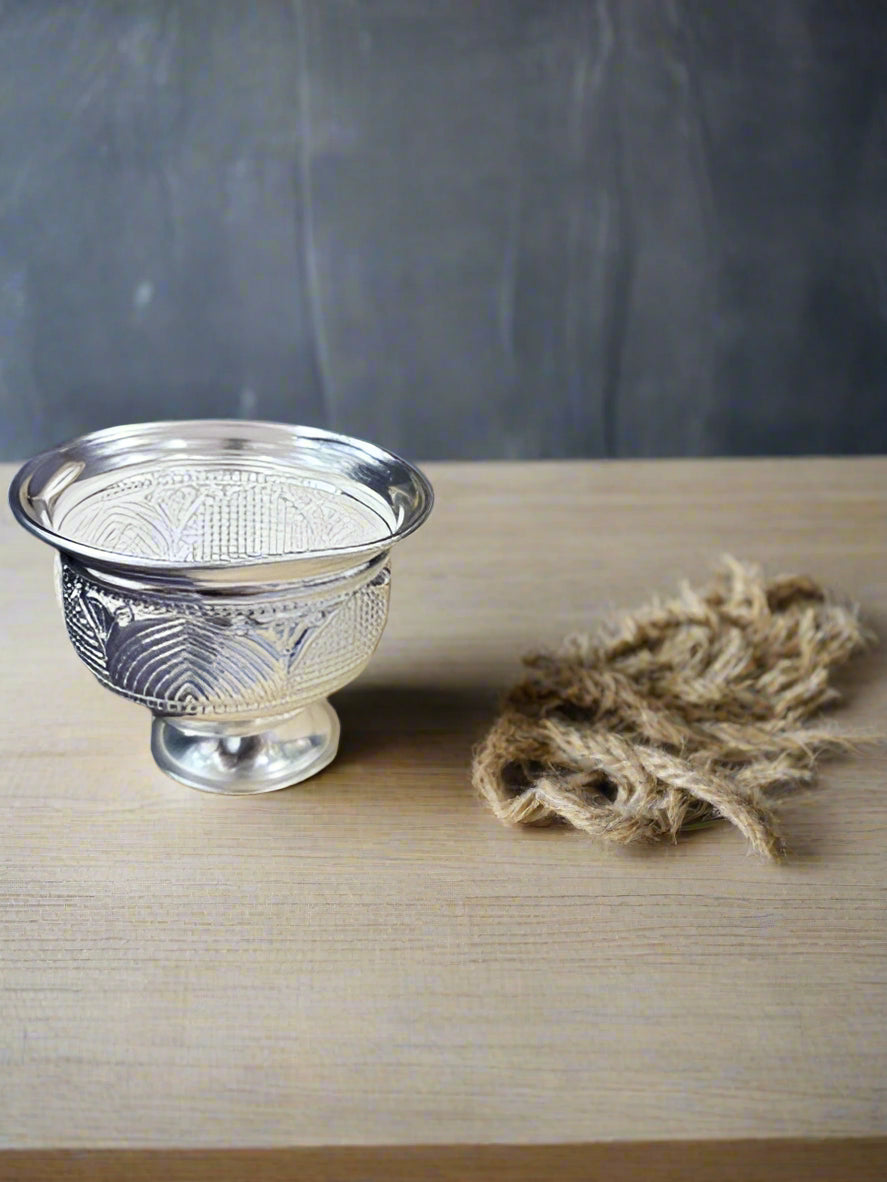 german silver set of 10 bowls with bags give away gift/ home/ snacks bowl