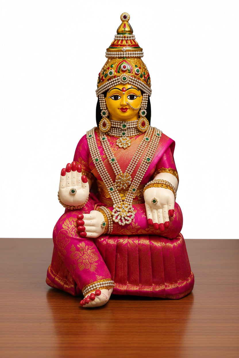 Decorated Varalakshmi Doll – 16.5" Height for Varalakshmi Pooja