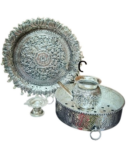 German Silver Karwachauth Set The Complete Combo Set