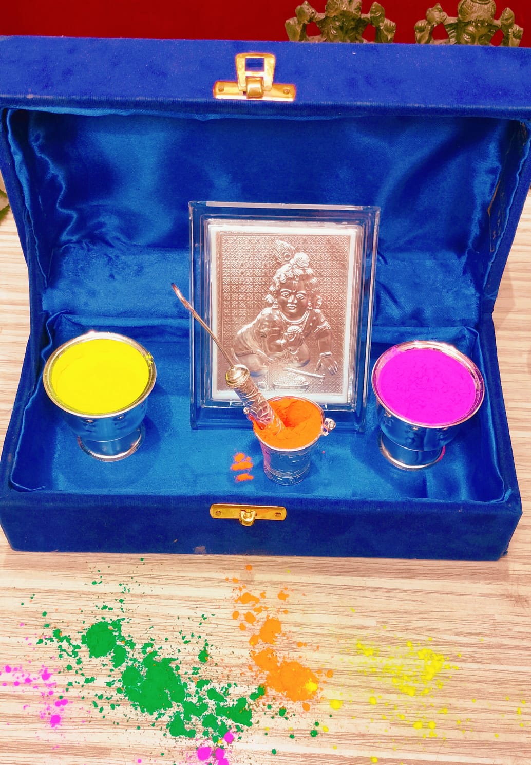 German Silver Holi Combo - Set of 5 Pieces