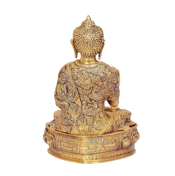 Brass Fully craved Meditating Buddha Statue Idol Gift Item/Statue