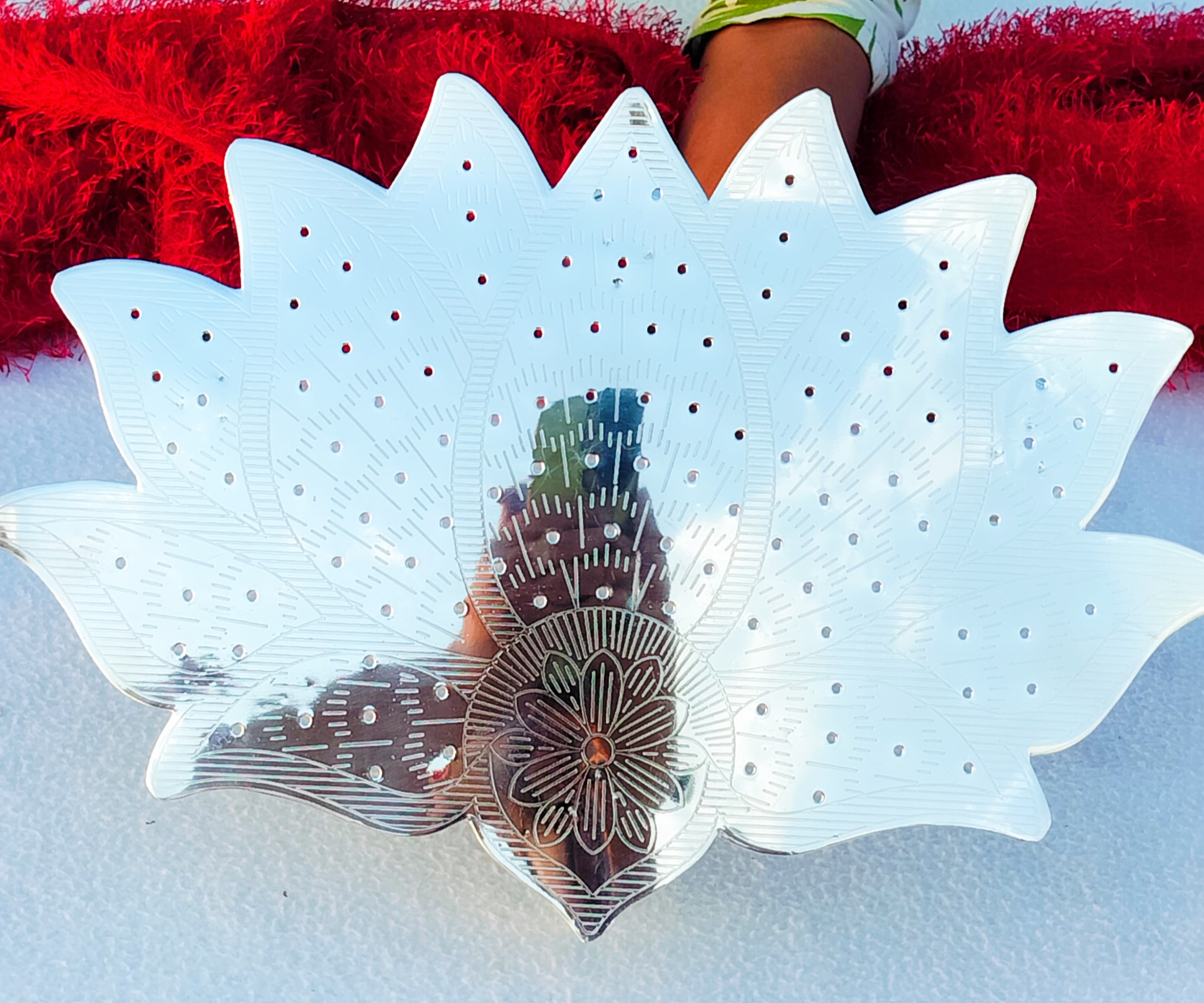 german silver flower stand for housewarming pooja/ diwali