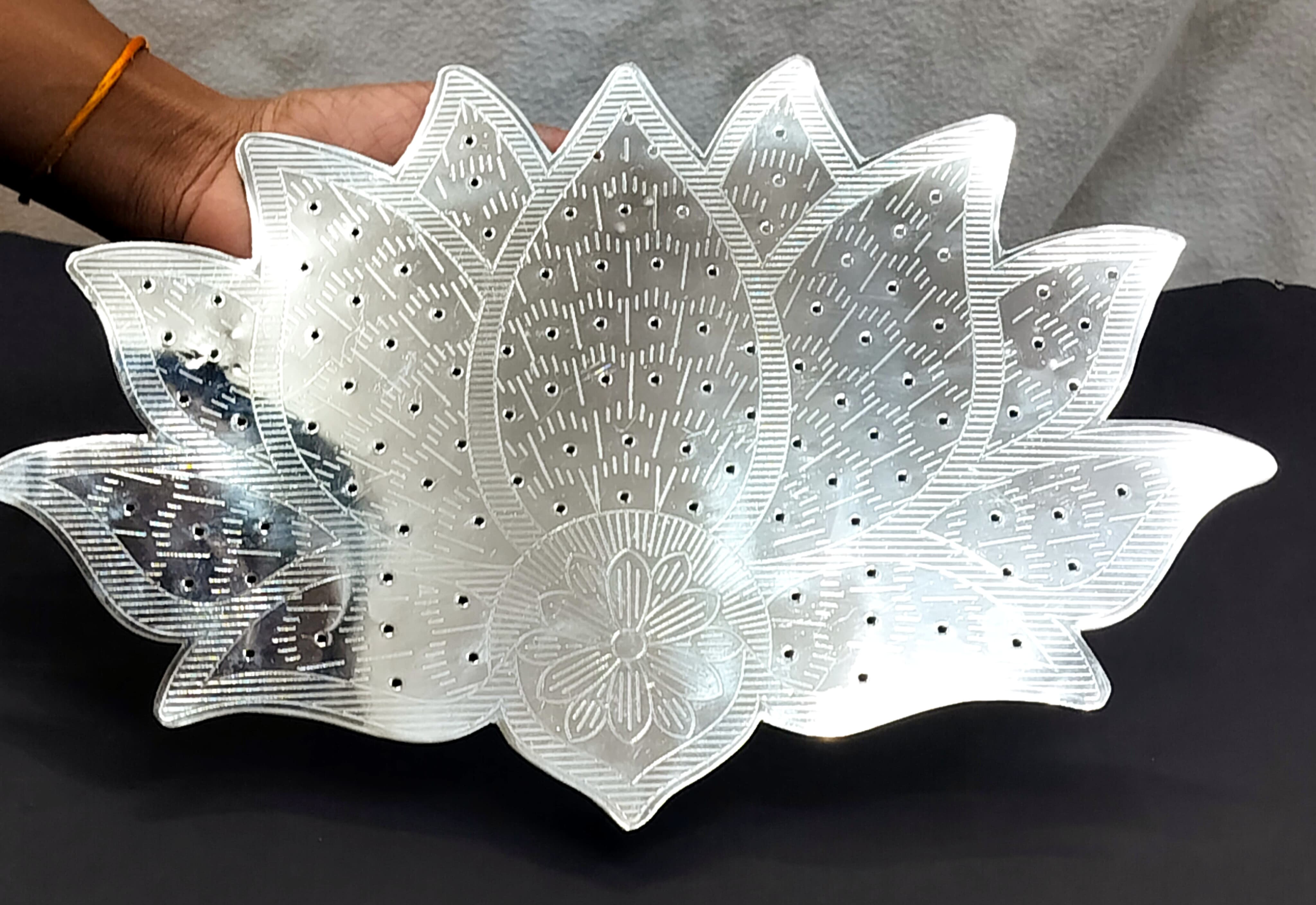 german silver flower stand for housewarming pooja/ diwali