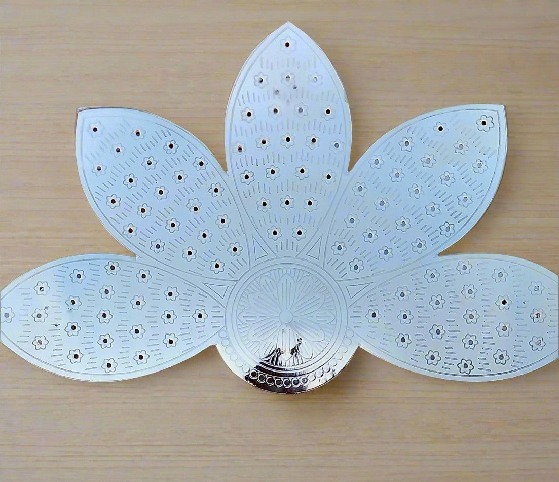 german silver lotus flower stand for housewarming pooja/ diwali