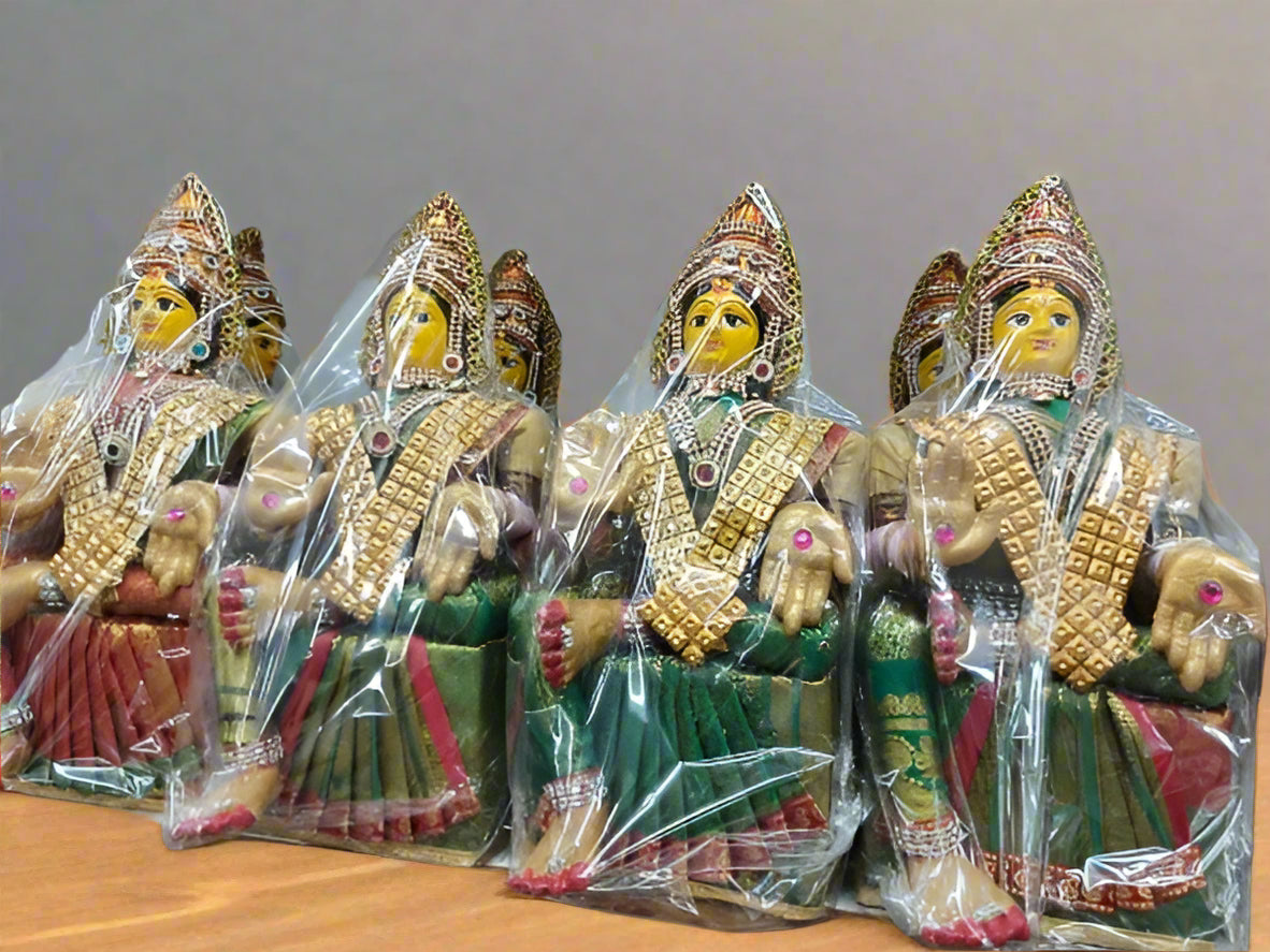lakshmi doll with face and jewelry for vara lakshmi pooja set