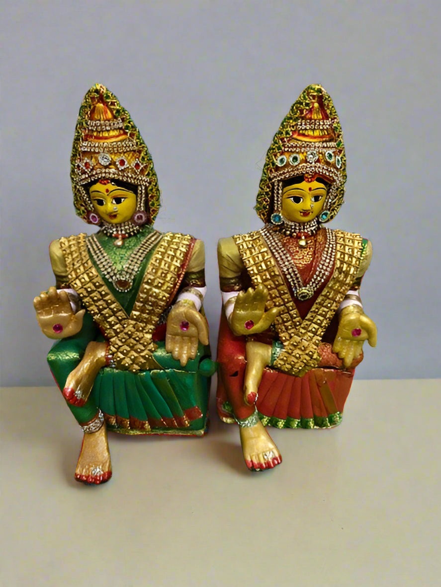 lakshmi doll with face and jewelry for vara lakshmi pooja set